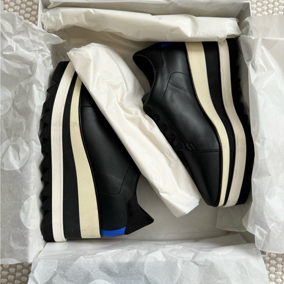 Stella McCartney Sneak-Elyse Platform Trainers Black - Picture 2 of 9